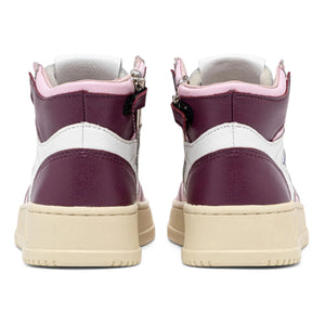 Autry - Zapatillas deportivas de cuero de media caña Medalist bicolor para niños | Rosas