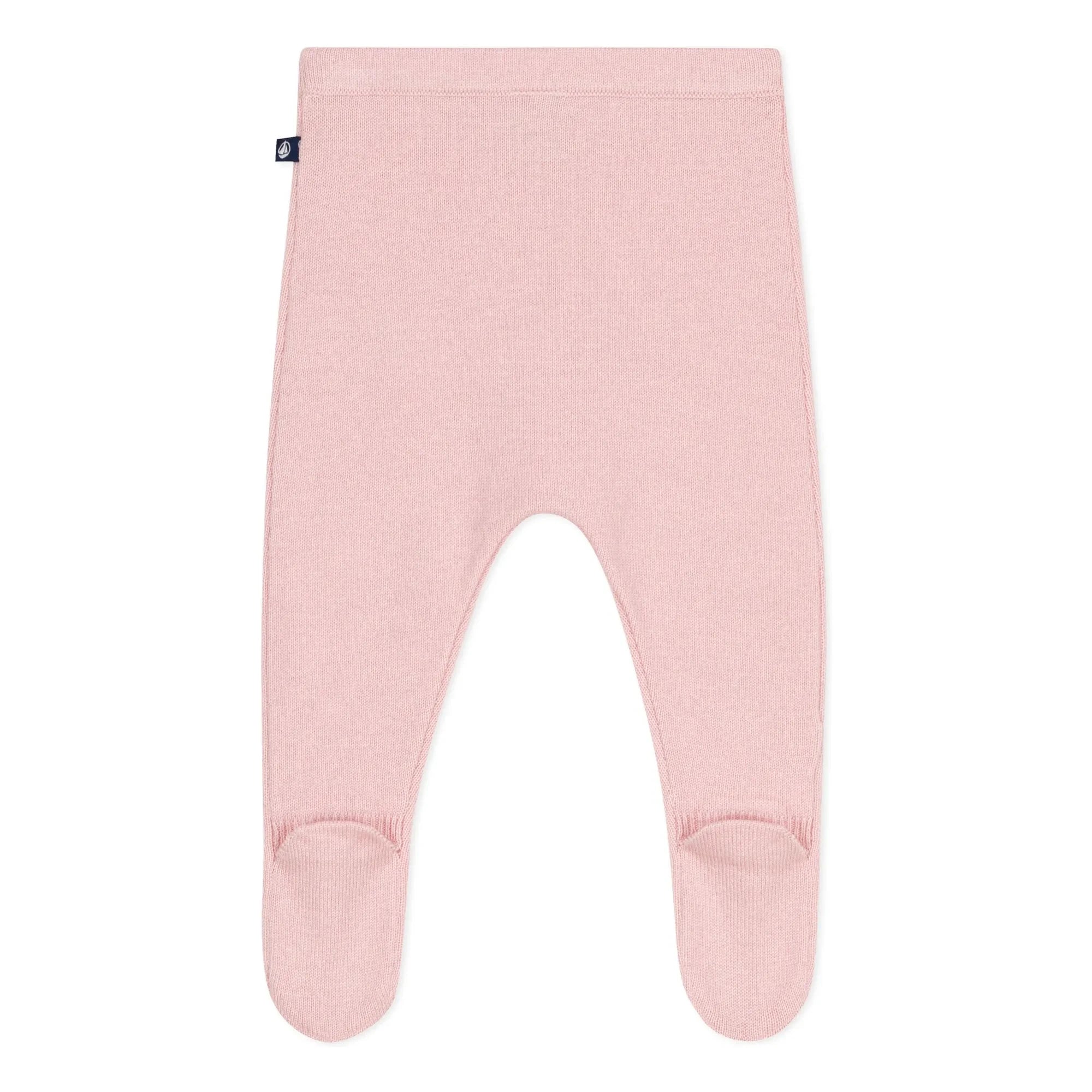 Petit Bateau - Mallas con pies de malla de lana | Rosa