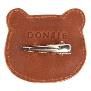 Donsje - Horquilla con diseño de oso Josy | Coñac