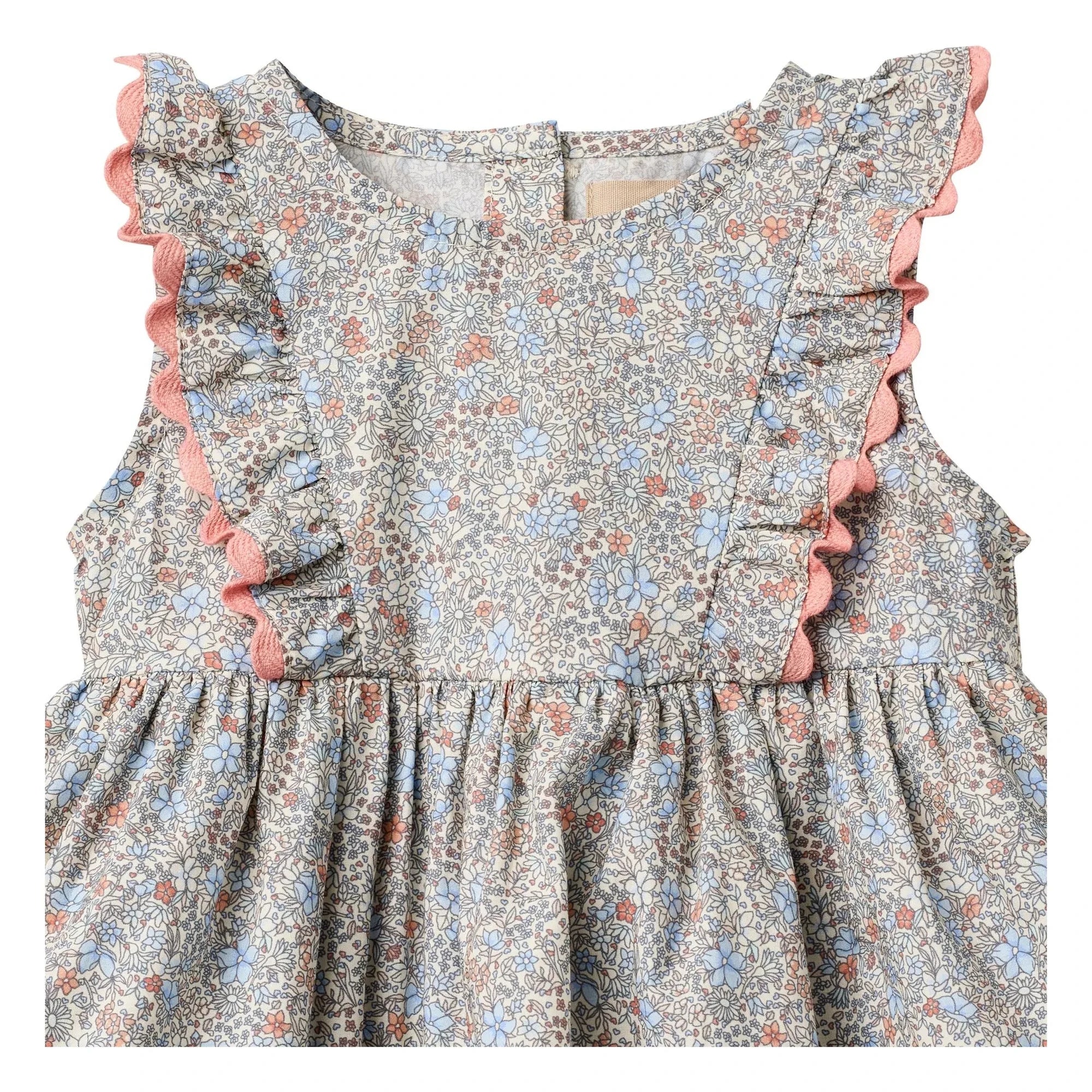 Wheat - Vestido Safia estampado con bies | Azul claro