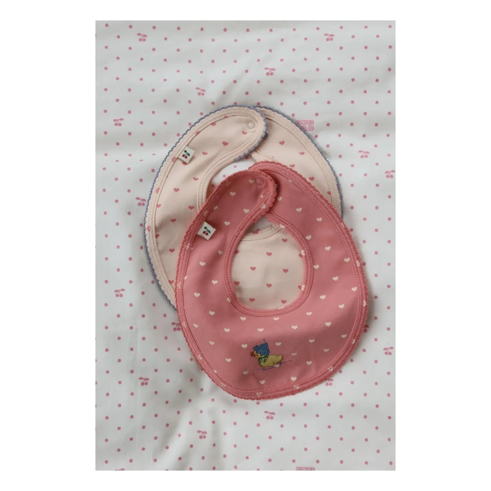 Konges Sløjd - Baberos de pato de algodón orgánico, 2 unidades | Rosa