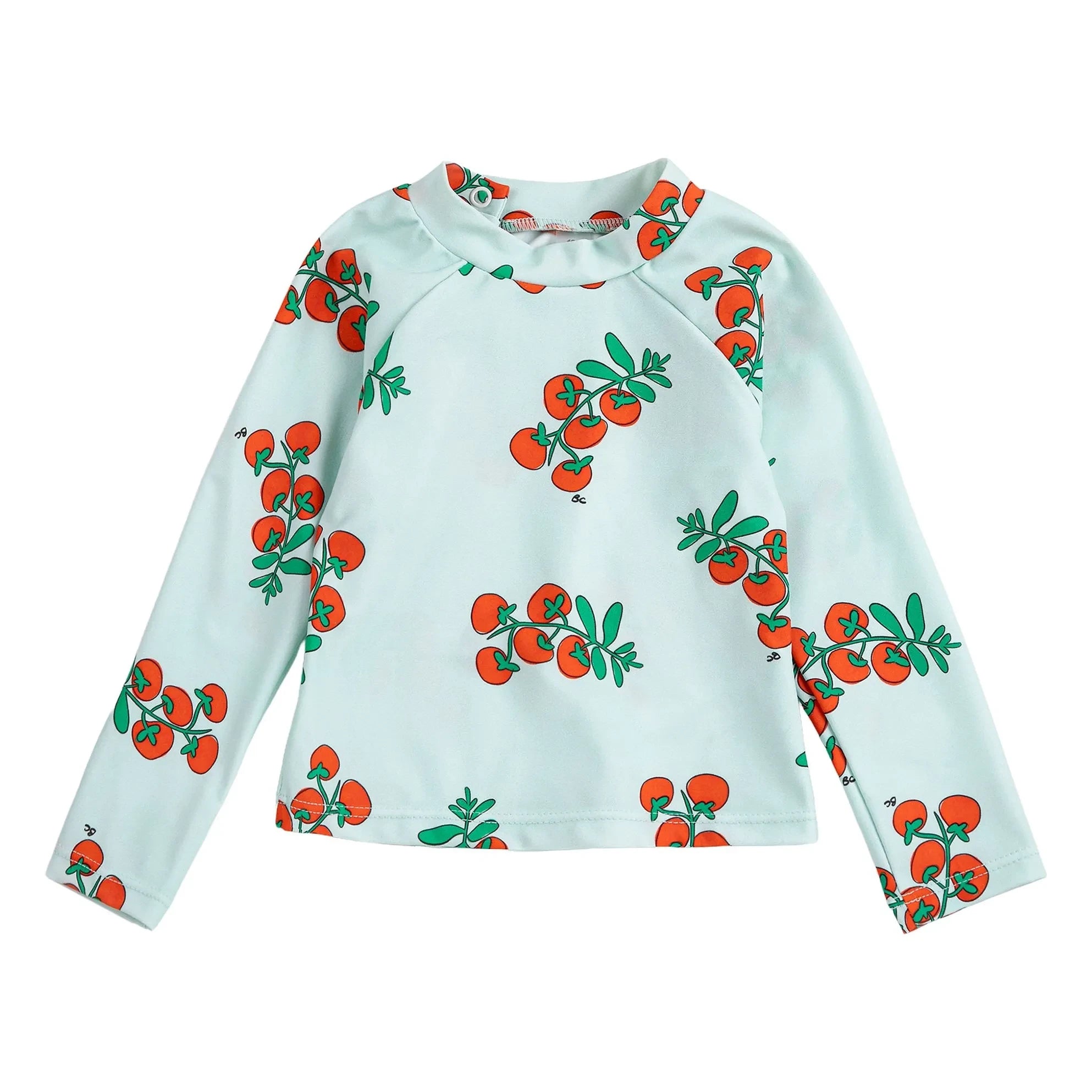 Bobo Choses - Camiseta de baño para bebé de fibras recicladas con protección UV Tomates | Azul claro