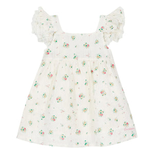 Bonton - Vestido de ramilletes Nadine Pointelle | Blanco