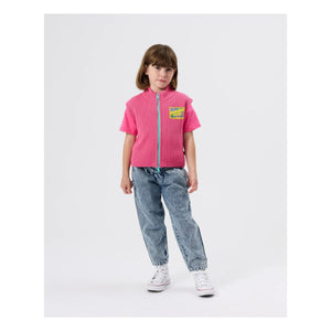 Goldie + Ace - Camiseta sin mangas de canalé | Rosa