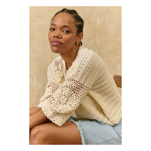 Louise Misha - Top de algodón Eleanor | Crema