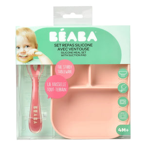 Béaba - Set de Comida de Silicona | Rosa