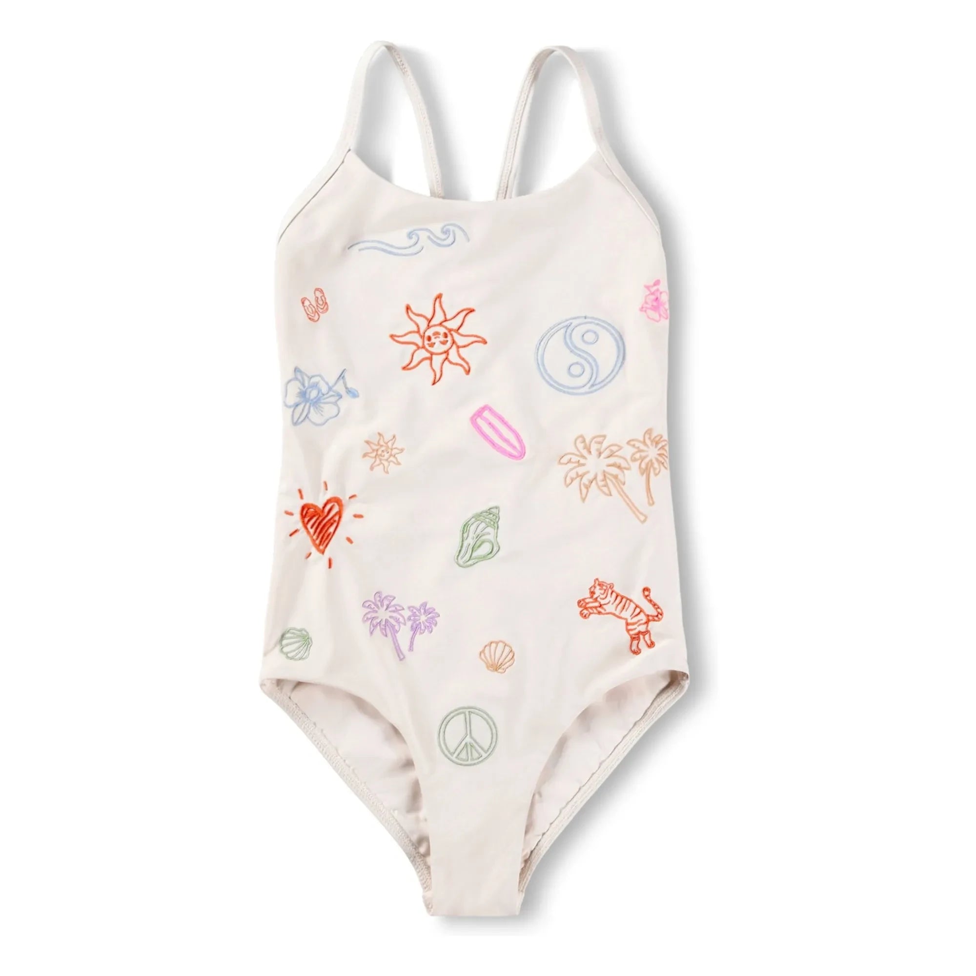 Molo - Traje de baño Nanna Minis Doodles de fibra reciclada | Crudo
