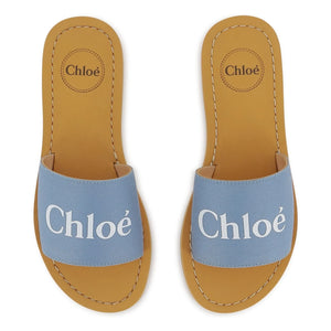 Chloé - Sandalias con logo | Gris azulado