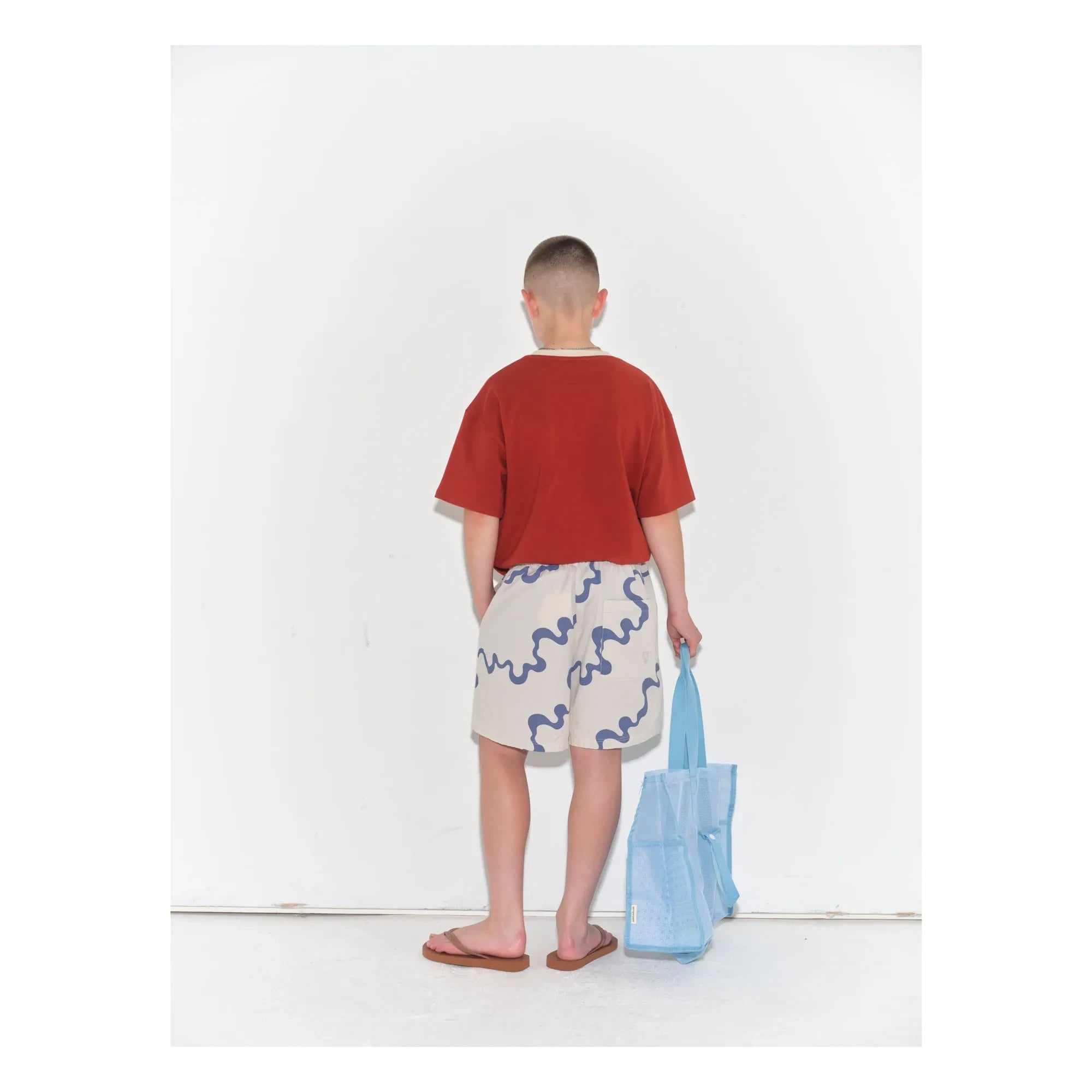 Main Story - Jogger shorts abstract de algodón orgánico | Crudo
