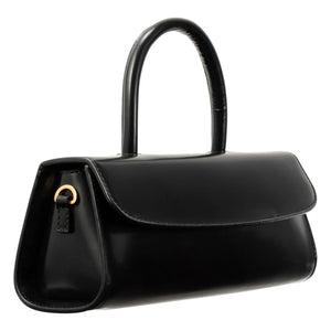 BY FAR - Bolso Mini Longa Piel Semibrillante | Negro