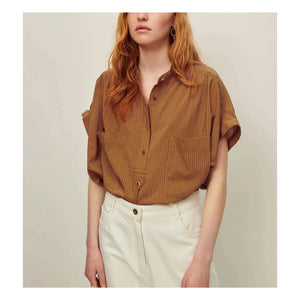 Sessùn - Blusa de rayas Camille | Marrón