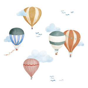 MIMI'lou - Pegatinas de globos aerostáticos de acuarela fáciles