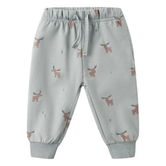 Quincy Mae - Pantalones jogger de algodón orgánico Elan | Azul grisáceo