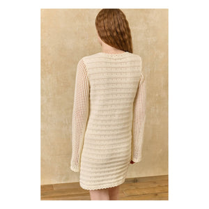 Louise Misha - Vestido de algodón Eleonora | Crema