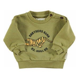 Piupiuchick - Sudadera Tigre Algodón Orgánico | Oliva