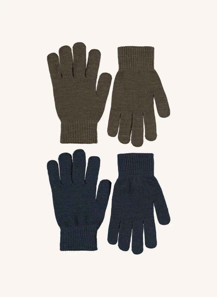 Molo - Set de 2 pares de guantes para niños | Negro