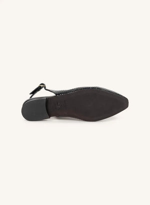 Bobbies - Anouk Zapatos de Cuero Trenzados | Negro