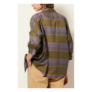 Sessùn - Camisa de cuadros Pamuk Valea | Caqui