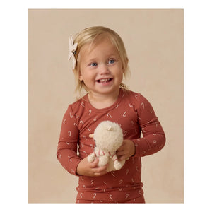 Quincy Mae - Conjunto de pijama rojo parduzco