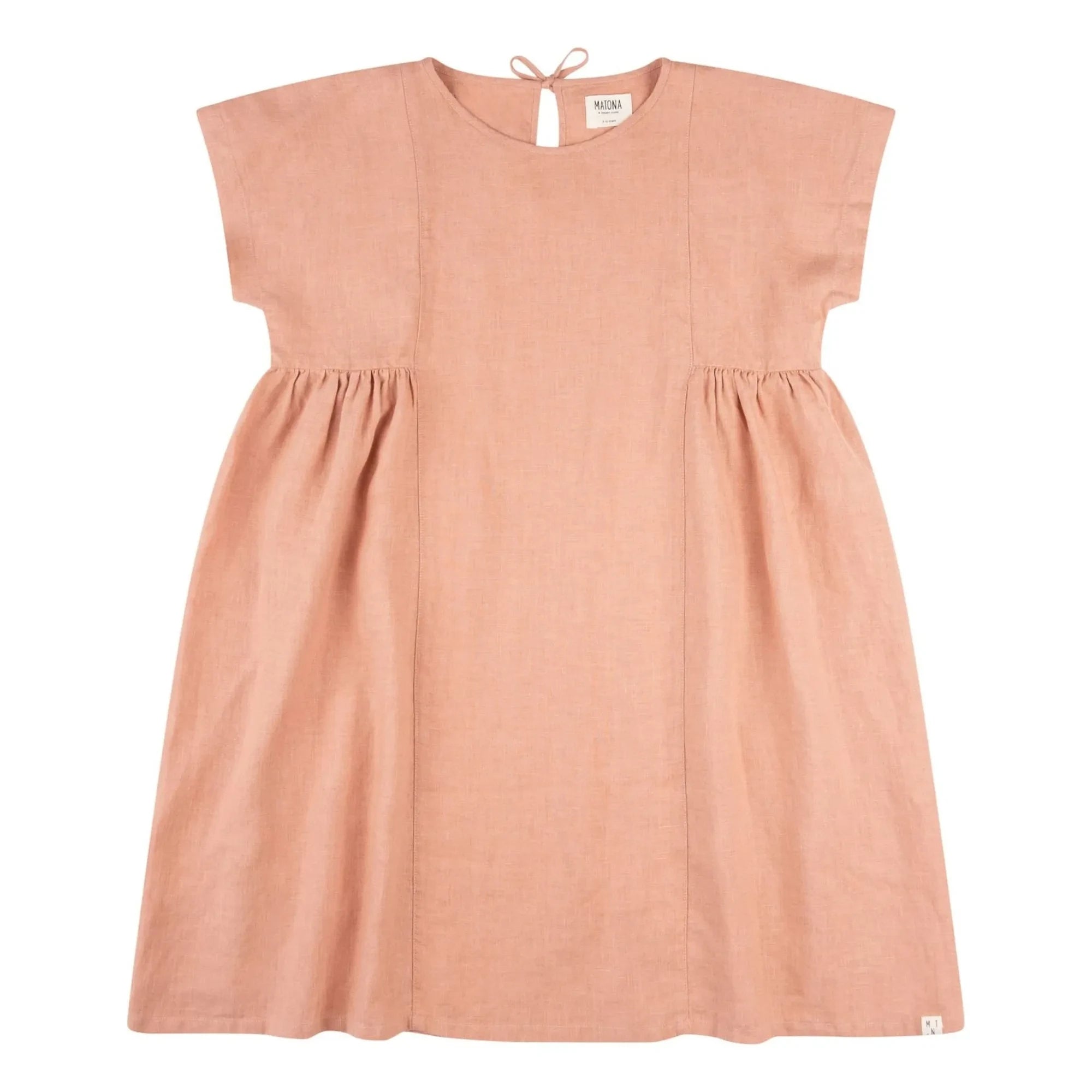 Matona - Vestido de lino | Rosa empolvado