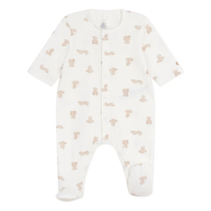 Petit Bateau - Pijama Ositos de algodón orgánico | Blanco