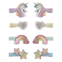 Mimi & Lula - Set de 8 pasadores Mini Unicornio | Lila