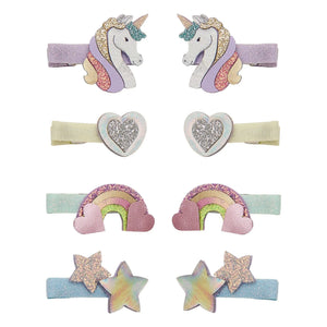 Mimi & Lula - Set de 8 pasadores Mini Unicornio | Lila