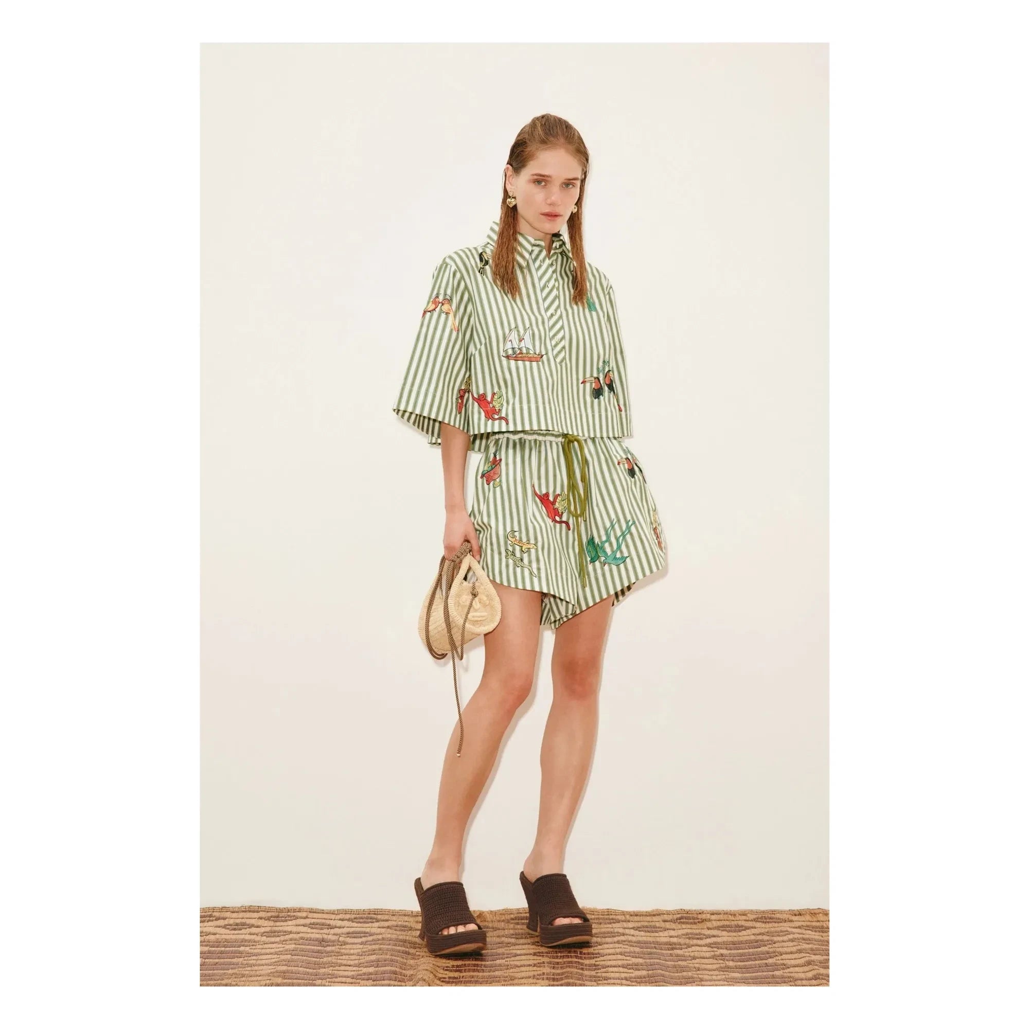 Alémais - Shorts Bisou de Algodón Orgánico | Verde