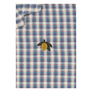 Konges Sløjd - Camisa de algodón orgánico Kim Carreaux | Azul