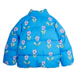 Mini Rodini - Geri Dönüştürülmüş Elyaf Çiçek Dolgulu Mont | Mavi