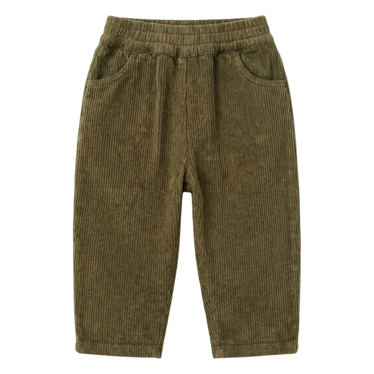 Studio Bohème - Pantalón carrot de pana acanalada de algodón orgánico | Oliva