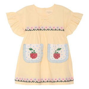 SISSEL EDELBO - Vestido de algodón orgánico Ohio - Colección infantil | Amarillo claro