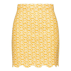 Elise Chalmin - Falda de algodón marrón | Amarillo