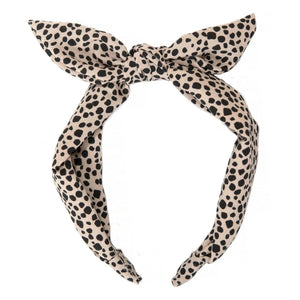 Rockahula Kids - Diadema de leopardo anudada | Negro