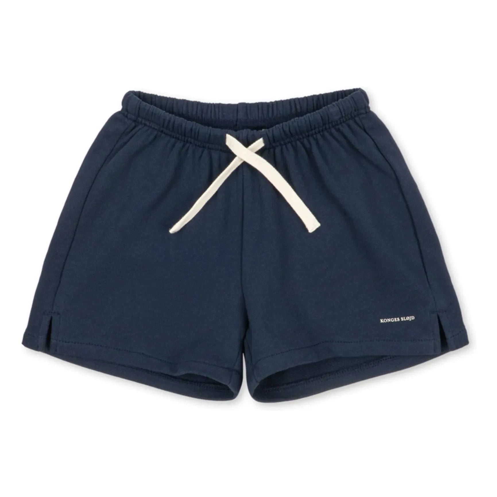 Konges Sløjd - Shorts de felpa con lunares de algodón orgánico unisex | Azul oscuro