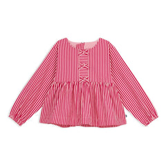 Petit Bateau - Çizgili Organik Pamuk Bluz | Pembe