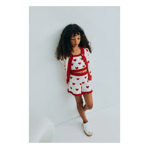 the new society - Maqui Hearts Top Jacquard | Blanco