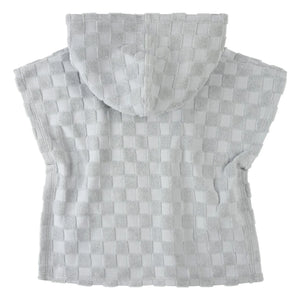 Petit Lem - Poncho de playa Damier de algodón orgánico | Azul