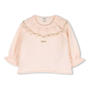 Chloé - Conjunto de suéter y braguita de algodón orgánico | Rosa