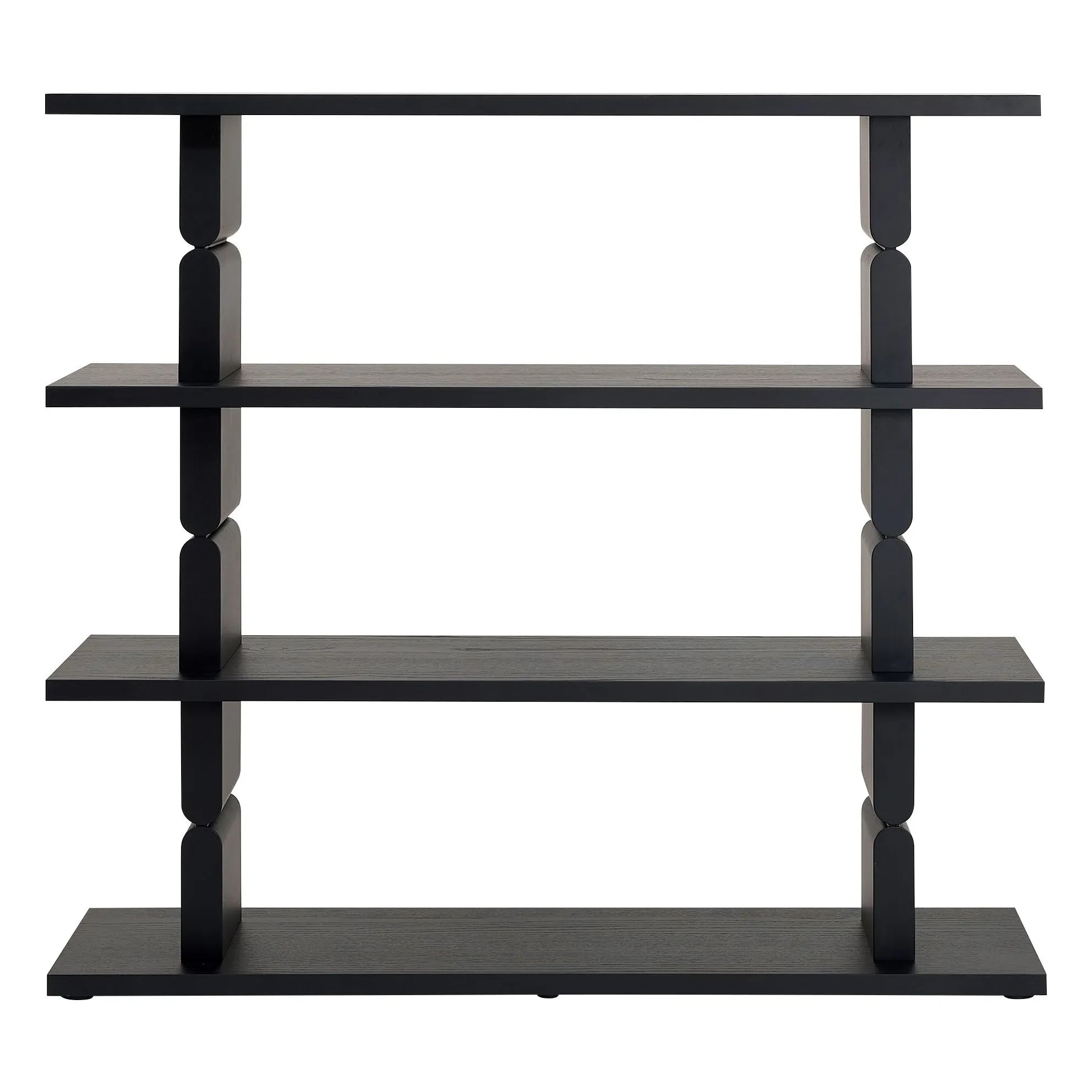 Nobodinoz - Librería de madera pintada Noon | Negra