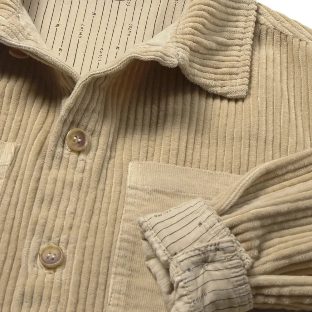 Cozmo - Dakark Sobrecamisa de Pana de Algodón Orgánico | Beige