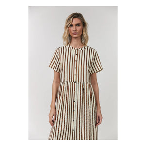 Lollys Laundry - Vestido Aliya Algodón | Moca