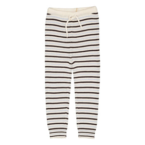 Copenhagen Colors - Leggings de lana merina a rayas | Marrón