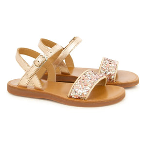 Pom d'Api - Sandalias con Hebilla Plagette | Oro Rosa