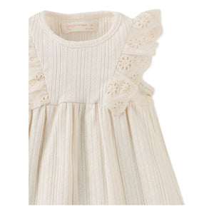 Gingersnaps - Vestido con volantes y bordados Elowyn | Crudo