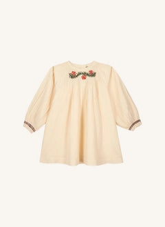 Bonton - Vestido Bordado Perfecto | Ecru
