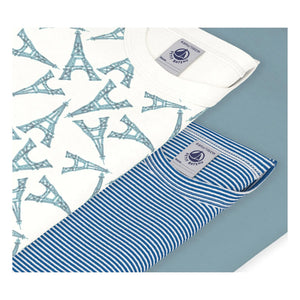 Petit Bateau - Conjunto de 3 camisetas Torre Eiffel | Verde