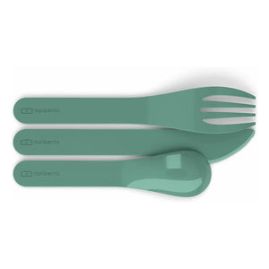 Monbento - MB Pocket Color juego de cubiertos biodegradables | Verde bosque