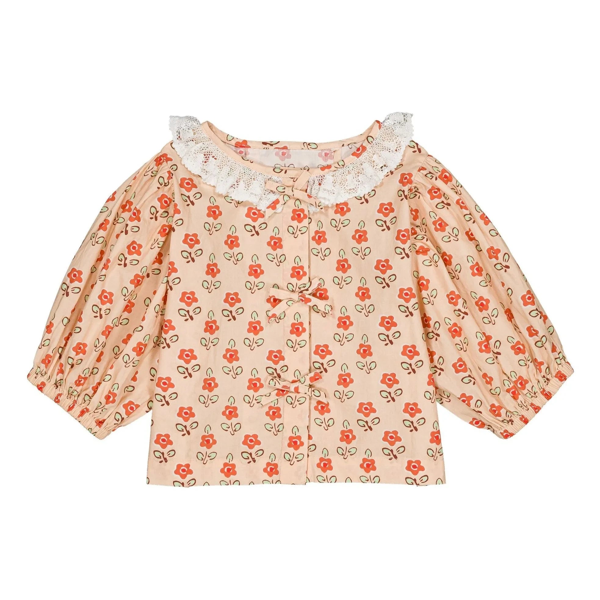 Hola Simone - Blusa floral Pia | Albaricoque
