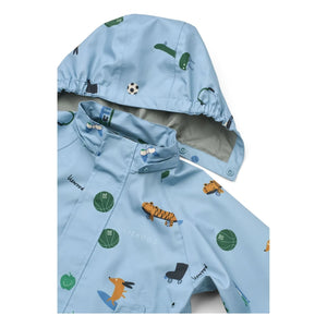 Liewood - Conjunto de Chubasquero de Fibra Reciclada Pedia Tiger | Azul